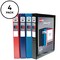 Avery Show-Off Standard View 3 Ring Binder, 1" Round Rings, 175-Sheet Capacity, 1.4 Inch Wide Spine, Color Will Vary (Black, Light Blue, Navy Blue, or Red), Ideal for Lightweight Organization and Occasional Referencing (12789)